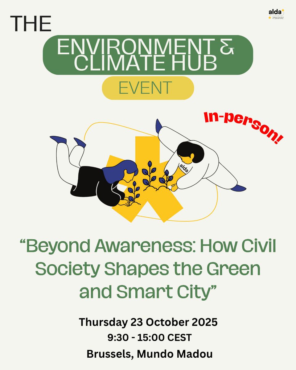 BUILDSPACE_EU's tweet image. 🌍 #BUILDSPACE is joining the ALDA&apos;s Environment &amp;amp; Climate Hub Event!
💡 We’ll present our digital tools that use #spacedata to make cities greener &amp;amp; smarter 
🧩 Then, meet us at the Marketplace of Initiatives to test our services firsthand!

🔗 Register: bit.ly/4q49B9p