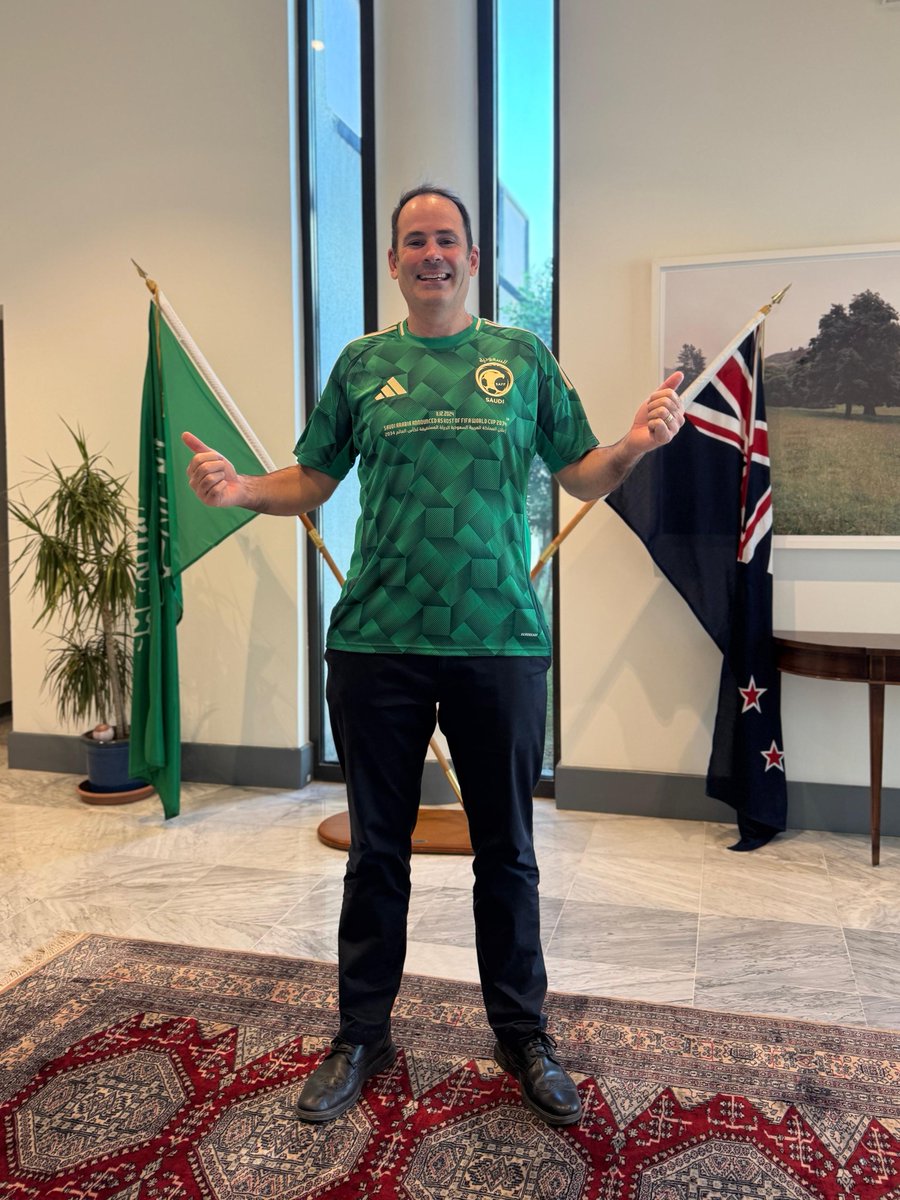Charles Kingston 🇳🇿 (@nzinksa) on Twitter photo Mabrouk to the #GreenFalcons on qualifying for the 2026 FIFA World Cup! The mighty New Zealand #AllWhites also qualified. I wish both teams success in North America next year!
<a href="/NZ_Football/">New Zealand Football 🇳🇿</a>
<a href="/SaudiNT_EN/">Saudi National Team</a>
🇳🇿🇸🇦⚽️ Mabrouk to the #GreenFalcons on qualifying for the 2026 FIFA World Cup! The mighty New Zealand #AllWhites also qualified. I wish both teams success in North America next year!
<a href="/NZ_Football/">New Zealand Football 🇳🇿</a>
<a href="/SaudiNT_EN/">Saudi National Team</a>
🇳🇿🇸🇦⚽️