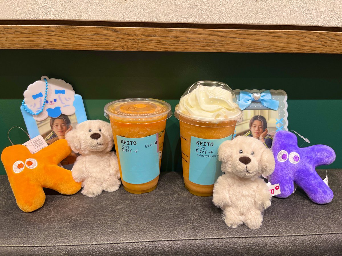 りーちゃんとケイト会vol.2🐶🩵
今回はKEITOの好きな食べ物のたこ焼き🐙
インライで言ってたスタバのマンゴーのも飲んだよ🥭🤭
来月BD会楽しみすぎる🥹
今日もありがとね✌︎