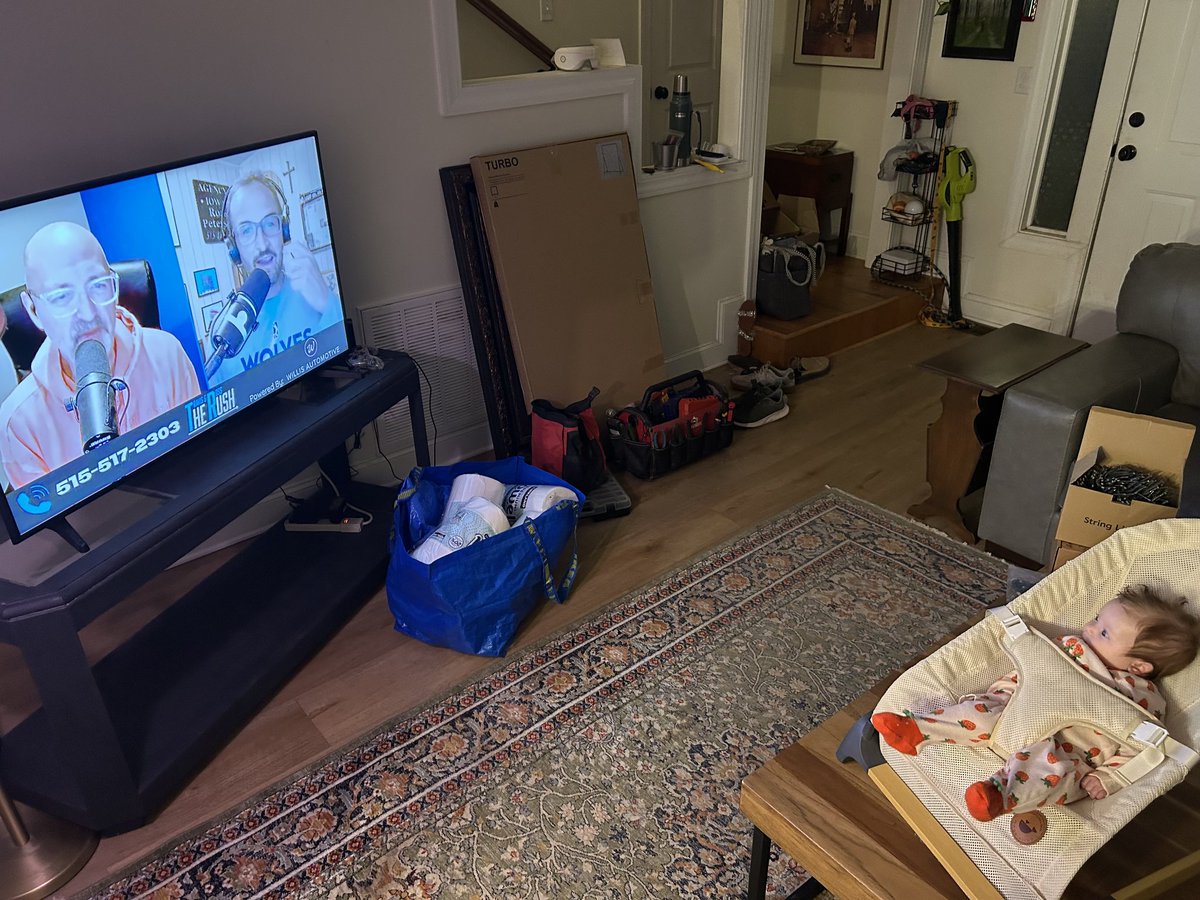 Some kids watch PBS in the mornings.  Sutton watches grandpa Travis and uncle Ross