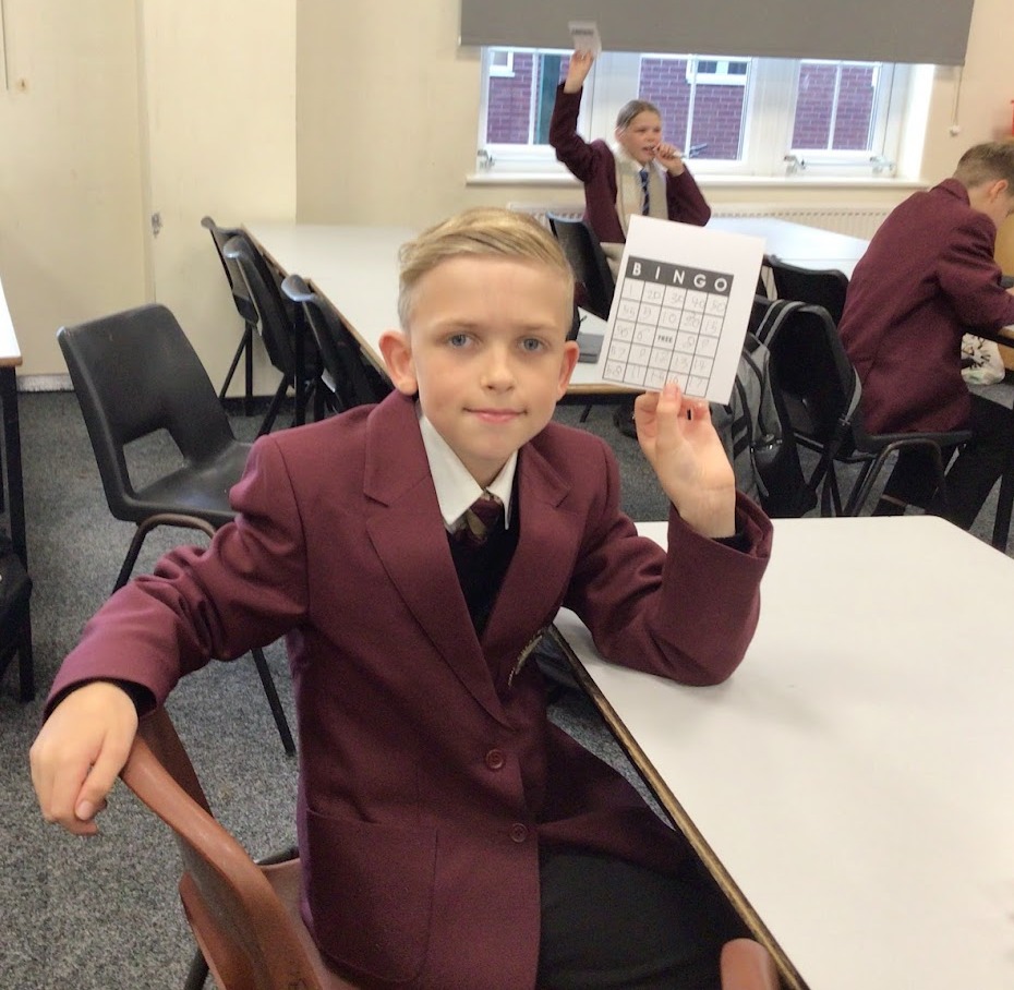 WyrleyAcademy's tweet image. Huge well done to Kai Farmer for shouting BINGO! loud and proud during our European Day of Languages celebrations!✨

We’re still sharing highlights — what a fun day it was! 💬🎉

#EuropeanDayofLanguages #GreatWyrleyAcademy #CelebratingCulture