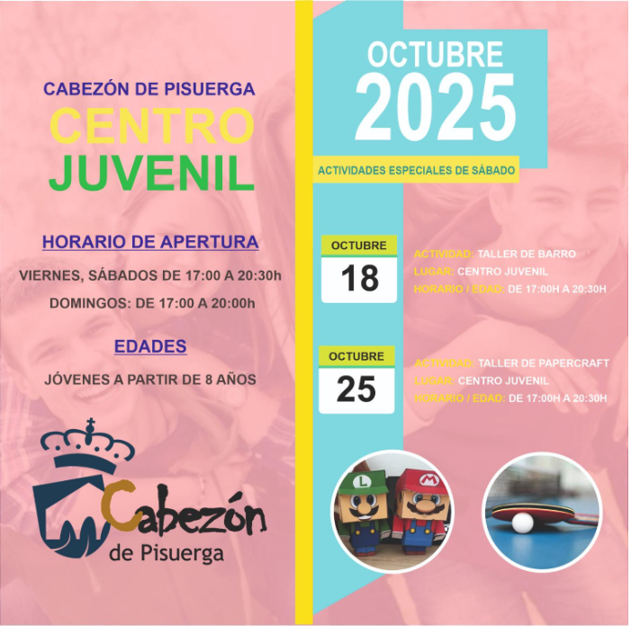 A partir de este fin de semana, estará abierto el Centro Juvenil.
Os esperamos.