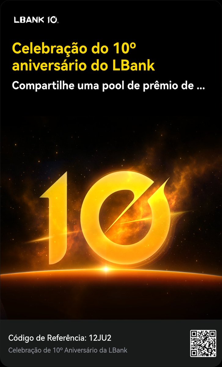 robsondsdm's tweet image. X10 anos de LBank, onde as gemas de 100x brilham! 
Comemore conosco · $2.000.000 em prêmios! #LBankhttps://lbank.one/s/uZHi4Wn