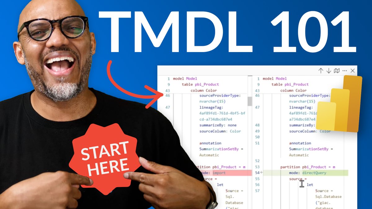 GuyInACube's tweet image. TMDL in #PowerBI lets you edit what the UI can’t: perspectives, modes, and more. 🔥 Dive into the hidden power of your model! #MicrosoftFabric
👉 guyinacu.be/tmdl