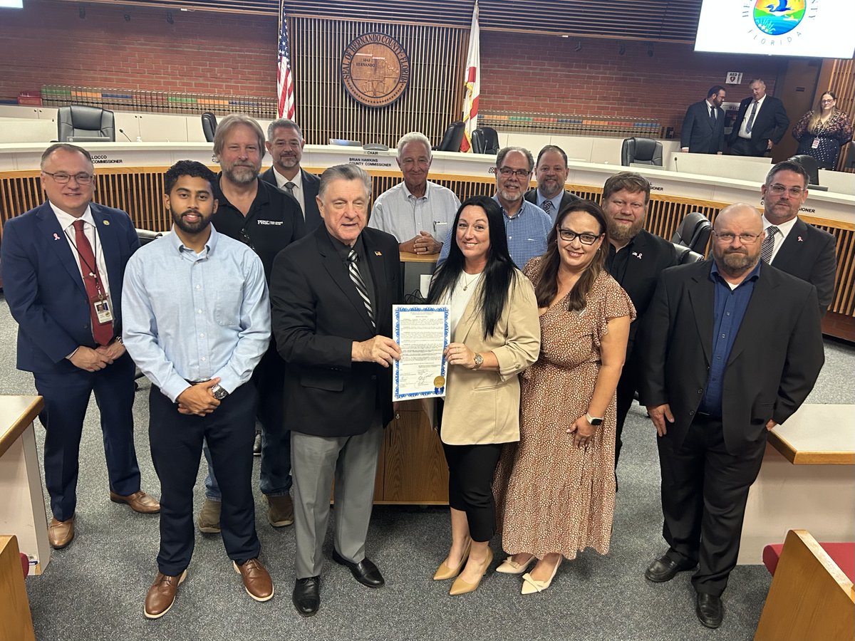 At the October 14, 2025, Board of County Commissioners meeting a resolution was read proclaiming October 2025 as Florida Manufacturing Month.