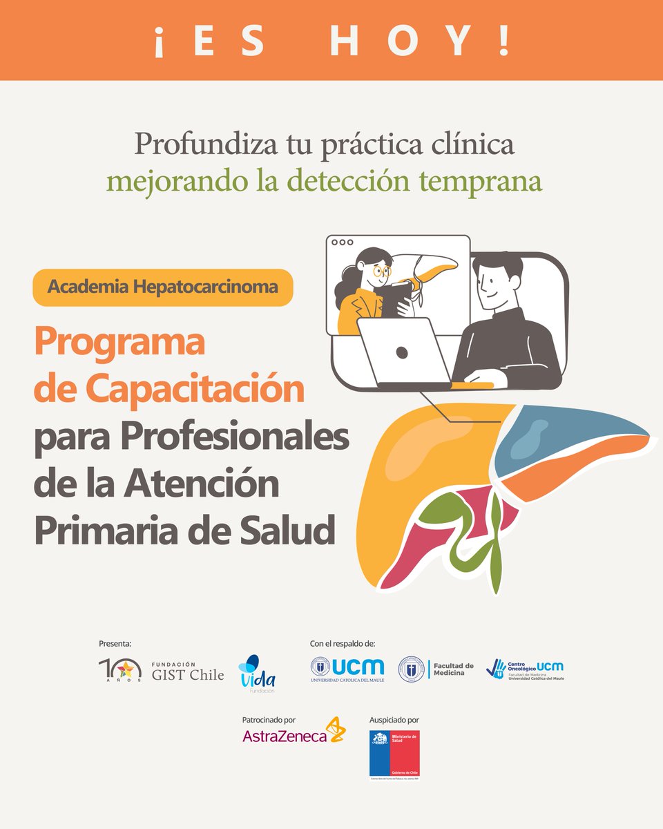 🎉¡Nos enorgullece presentar este GRAN HITO del 2025!🎉

Presentamos y damos inicio a 👉ACADEMIA HEPATOCARCINOMA👈.

Un programa de capacitación para profesionales de la atención primaria de la salud👨🏻‍⚕️👩🏻‍⚕️.

Porque sabemos que una detección temprana para el tratamiento es crucial.