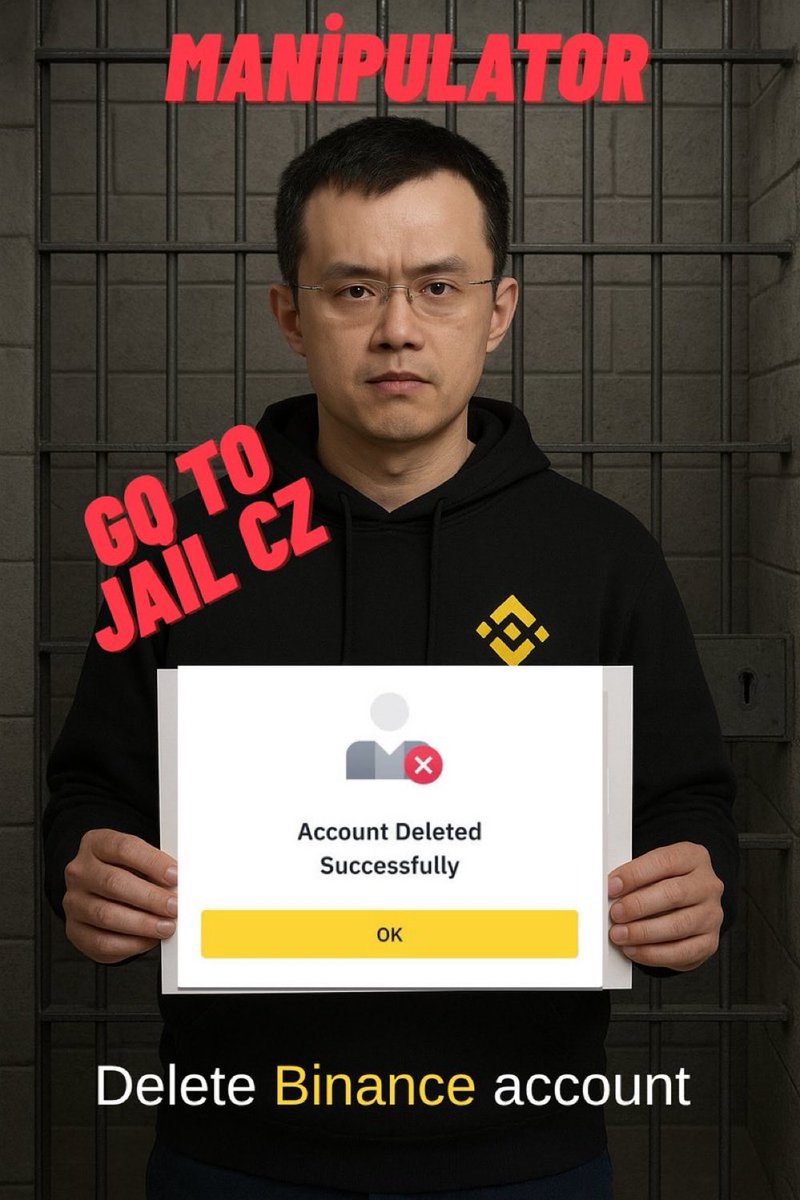 Like if you think CZ needs to go back to prison for a very long time. 

只有认为 <a href="/cz_binance/">CZ 🔶 BNB</a> 该回去坐牢的可以为此推文点赞。

FUCK THIS FUCKING CUNT. 
#boycottbinance #大婊割