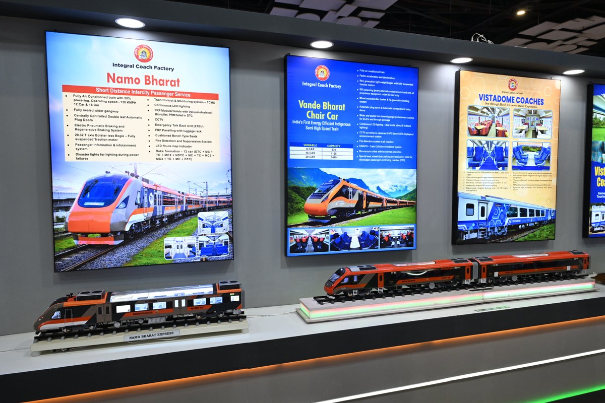 icfindrlys's tweet photo. ICF participates IREE at New Delhi! Shri.Sitaram Sinku, Addl. Member (PU), Railway Board, inaugurated the ICF Pavilion in presence of Shri.U.Subba Rao, GM/ICF &amp; senior officers at Bharat Mandapam, New Delhi. #integralcoachfactory
@RailMinIndia
#IREE2025 https://t.co/B4KEKxlKLO