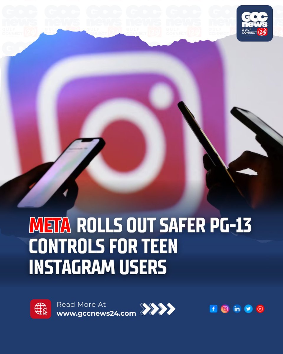 gccn24's tweet image. Instagram limits teen content to PG-13 by default with parental controls  to protect young users from risky posts. 

Read more: gccnews24.com/instagram-limi… 
.
#InstagramSafety #TeenProtection
