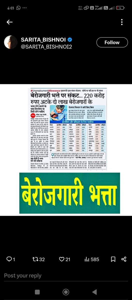 PankajB28230801's tweet photo. #बेरोजगारी_भत्ता_जारी_करो https://t.co/gucRFs3saT