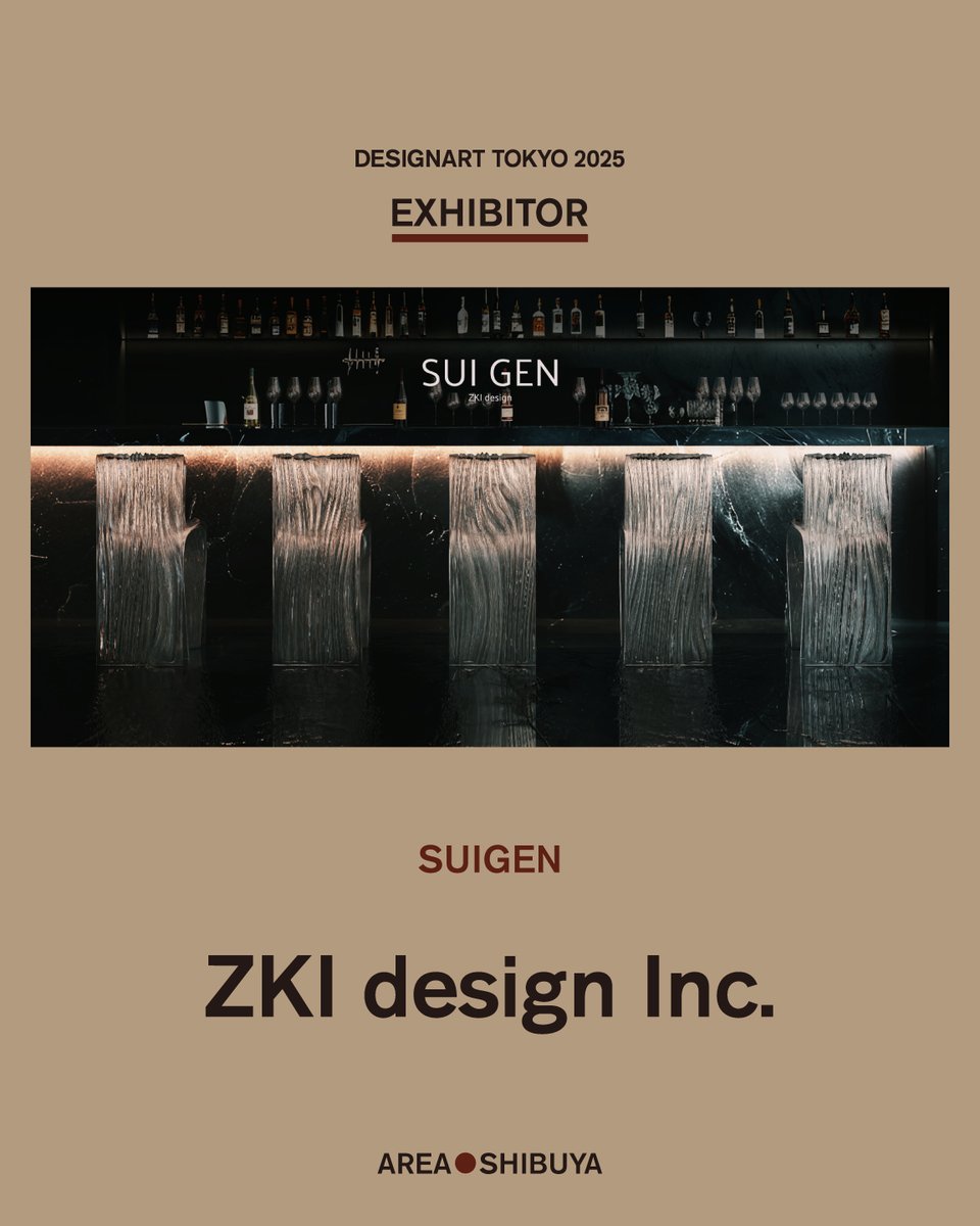 DESIGNART_TOKYO's tweet photo. 【出展者紹介】
◼︎ SUIGEN | ZKI design Inc.
住所:東京都渋谷区宇田川町19-3 MEDIA DEPARTMENT TOKYO
会場名:DESIGNART GALLERY
会期:10/31 - 11/9
時間:10:00 - 19:00 (最終日のみ16:00まで / 最終入場時間15:00)
@zkishiro https://t.co/wRokDCrdFr