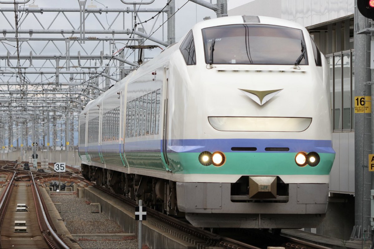ラウワンの帰りにあれ、今日上沼垂色の臨時列車あったなって思い出して急遽撮った