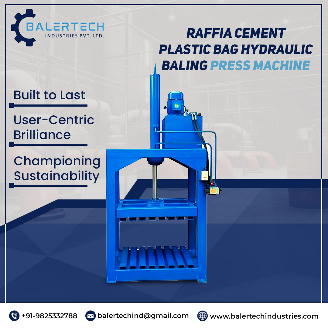 Balertech's tweet image. Powerful, efficient, and built to last—the Raffia Cement Plastic Bag Hydraulic Baling Press Machine is here to help you manage waste like never before. 🌍💪

📞+91-9824600519
🌐balertechindustries.com

#BalerTech #PlasticWaste #HydraulicPress #SustainableManufacturing