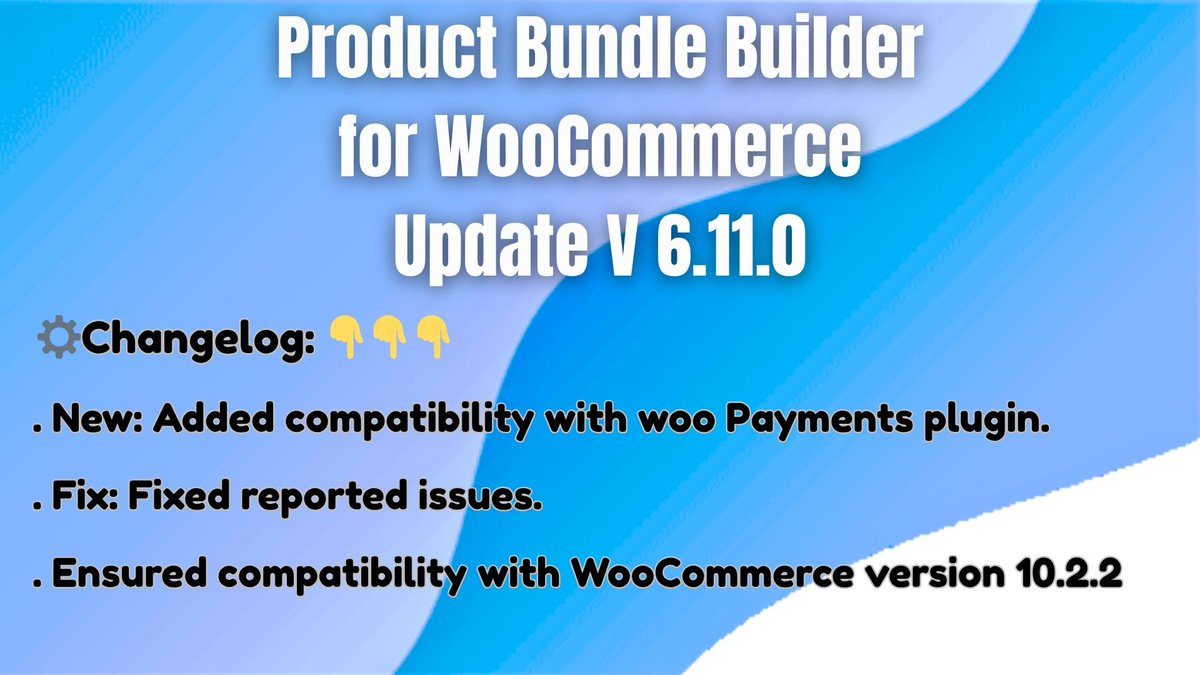 AsanaPlugins's tweet image. 🚀 New Update is HERE!
🔥WooCommerce Product Bundle v6.11.0 is LIVE.
Plugin Link:👇
✅Free: 🔗wordpress.org/plugins/easy-p…
✅Pro:🔗 asanaplugins.com/product/woocom…
#wordpressdeveloper #WooCommerce #WordPress #productbundle #updatePlugin #bundles #WoocommercePlugin #freePlugins #saleboost