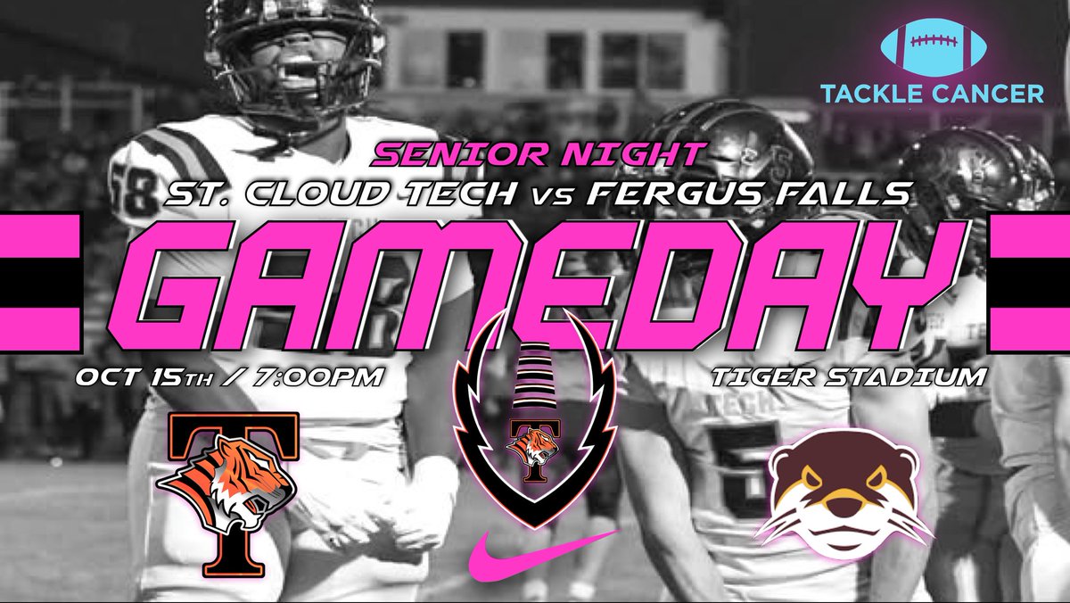 techtigerfb's tweet image. 🏈🩷TACKLE CANCER GAMEDAY🩷🏈

Tech vs Fergus Falls - Senior Night

Tiger Stadium

7:00 PM Kick-Off

Tickets: gofan.co/app/school/MN1…

Livestream: fan.hudl.com/usa/mn/st-clou…

Program: drive.google.com/file/d/1ignvYv…

Go Tigers! #efforthabit #tradition @tech_activities @ISD742