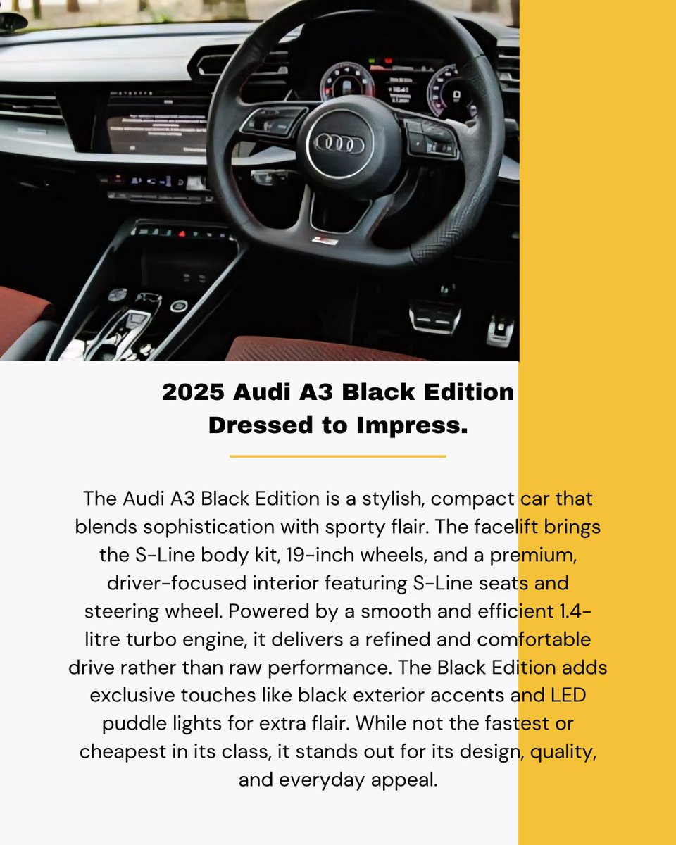 dk_Muerte's tweet photo. Bafana Bafana are back on the world stage: Sixteen years later, the dream is alive again --  the Audi A3 Black Edition is riding the wave of pride. 
From Mbombela to the world, South Africa moves with style and purpose. 
#BafanaPride #BafanaBafana #audi https://t.co/jjvFL5nK6T