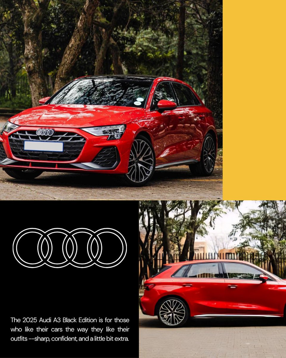 dk_Muerte's tweet photo. Bafana Bafana are back on the world stage: Sixteen years later, the dream is alive again --  the Audi A3 Black Edition is riding the wave of pride. 
From Mbombela to the world, South Africa moves with style and purpose. 
#BafanaPride #BafanaBafana #audi https://t.co/jjvFL5nK6T