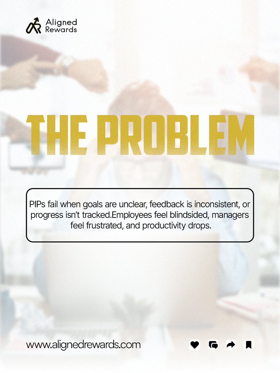 AlignedRewards's tweet image. PIPs don’t fail because employees can’t perform… they fail because goals aren’t clear. 😬

With Aligned Rewards, every goal, feedback, and progress update is visible and trackable — no more surprises, just growth.

#performanceimprovement #goaltracking #employeeengagement