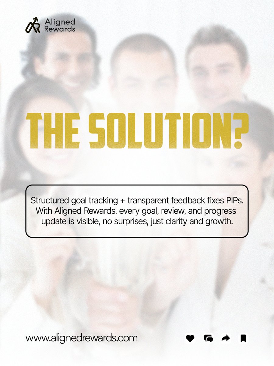 AlignedRewards's tweet image. PIPs don’t fail because employees can’t perform… they fail because goals aren’t clear. 😬

With Aligned Rewards, every goal, feedback, and progress update is visible and trackable — no more surprises, just growth.

#performanceimprovement #goaltracking #employeeengagement