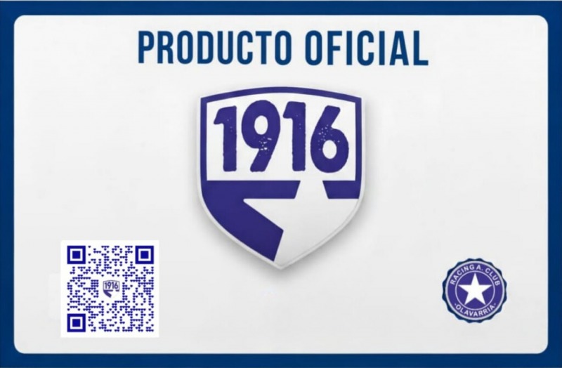 ⚽Federal: Racing jugará con marca propia de ropa deportiva

👉🏻Se llama 1916 (Diecinueve Diecisés) y hace alusión al  año de su fundación. Será presentada este jueves a las 18 en el estadio  “José Buglione Martinese”, junto con la presentación del plantel.
