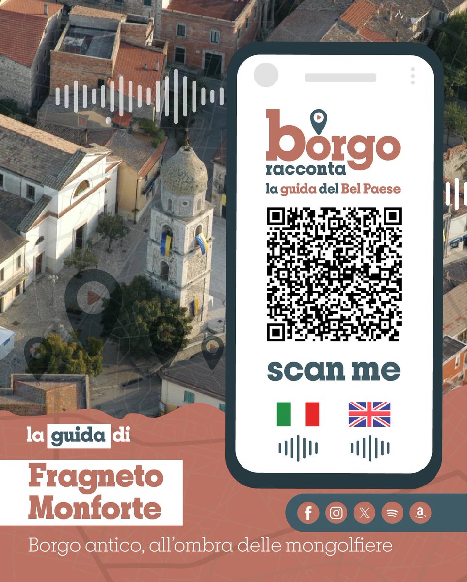 🌍 È arrivata la nuova Guida Turistica Interattiva dedicata al Comune di FRAGNETO MONFORTE!

📌 Inizia subito il tuo tour clicca qui 👉 borgoracconta.it/citta/fragneto…

#laguidadelbelpaese
#FragnetoMonforte #Campania #Benevento #Sannio #Mongolfiere #borghi #italia #audioguida #qrcode