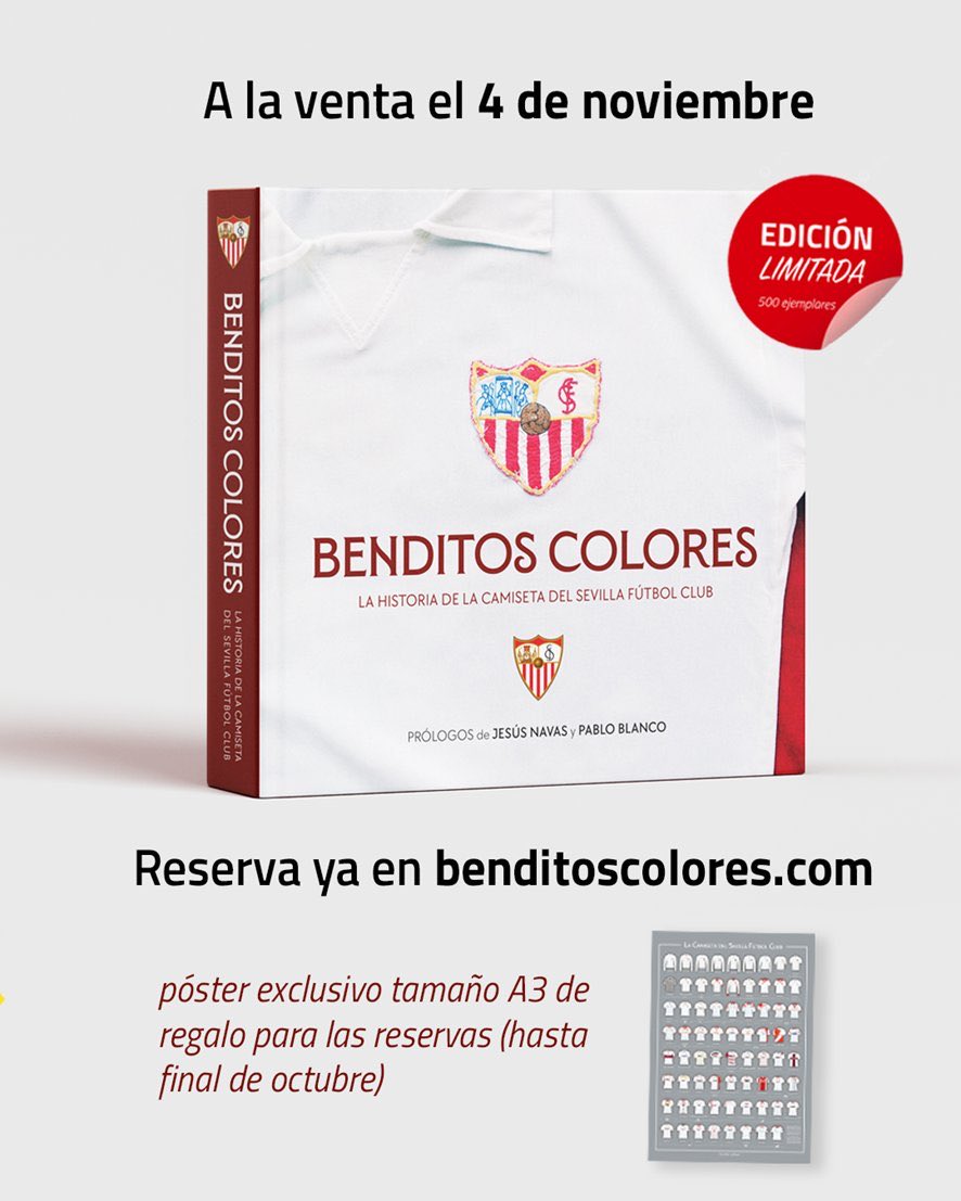 Hoy 15 de octubre de 2025, guarden la fecha, se ha producido un nuevo hito para la Historia Sevillista.
La Historia de la Camiseta del SFC completa una impresionante trilogía junto a la actual Fecha  Fundacional y el Himno del Centenario. 
Lean el hilo de <a href="/BenditosColores/">Benditos Colores</a>