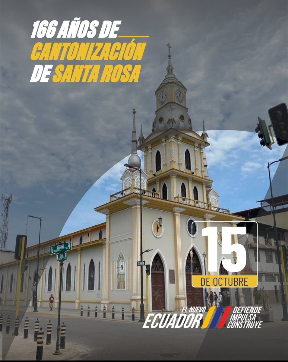 ¡Feliz aniversario, Santa Rosa! 🎉

166 años de historia, tradición y desarrollo. Orgullo de El Oro.