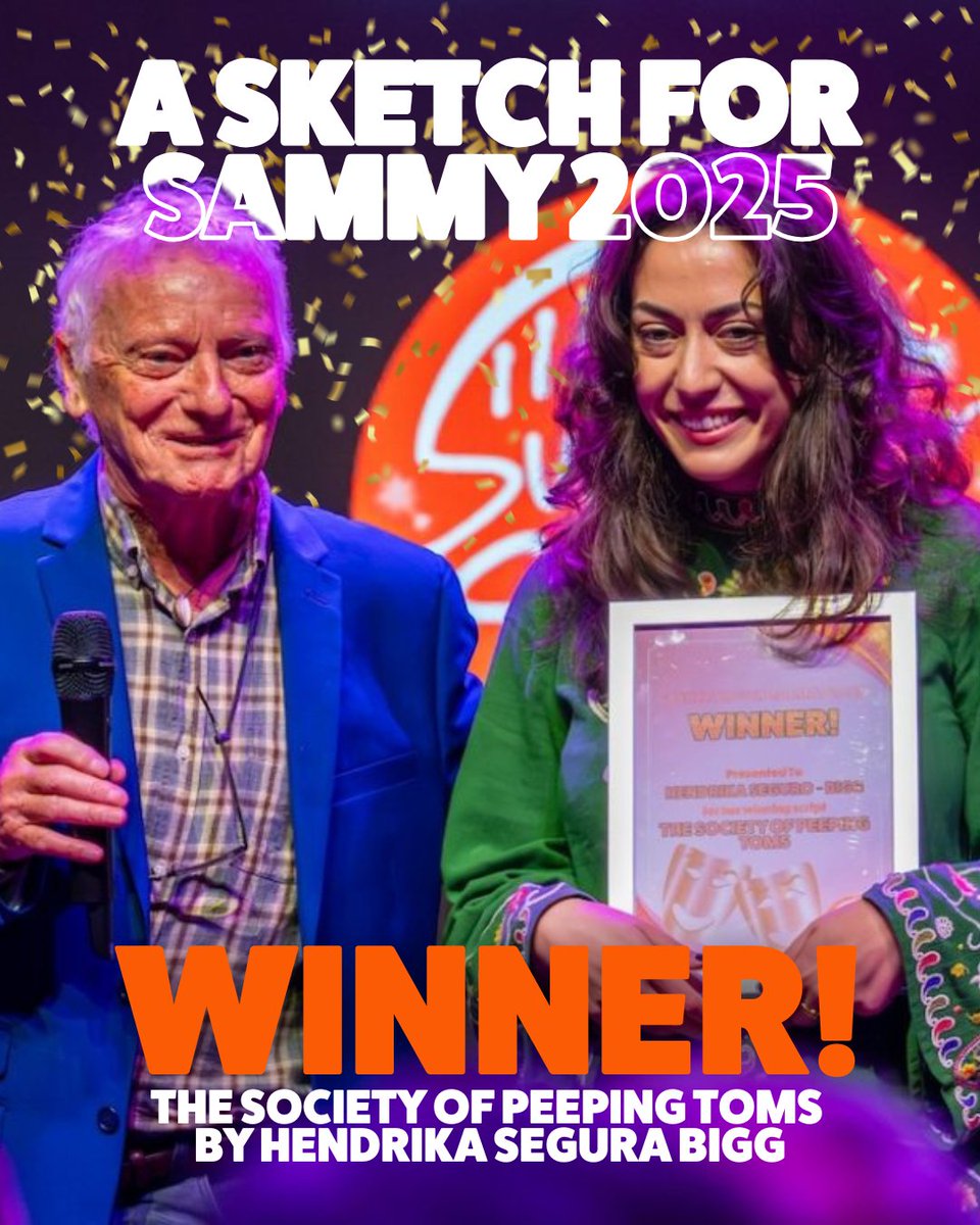 A HUGE congratulations to Hendrika Segura Bigg, whose brilliantly funny sketch The Society of Peeping Toms has been crowned the winner of Sketch for Sammy 2025! 🎭🏆

You can read the full story here 👉 highlightspr.co.uk/hendrika-takes…

📸 Michael Bailey
