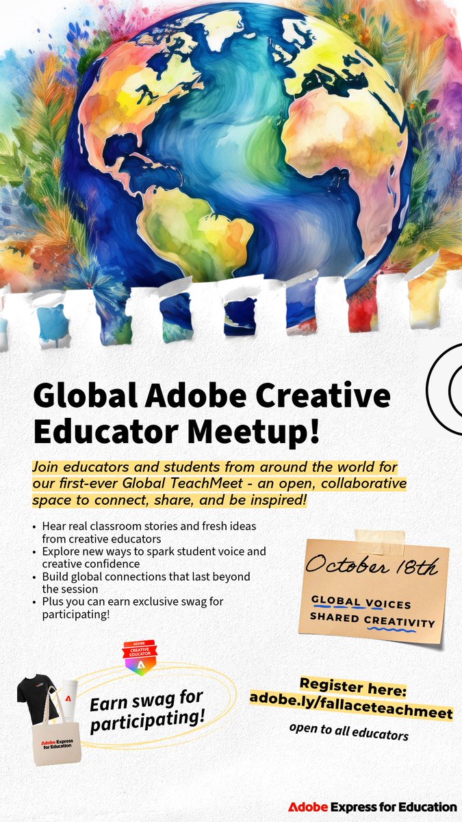 annkozma723's tweet image. Are you ready? See you there!
adobe.ly/fallaceteachme… ♥️

#AdobeEduCreative