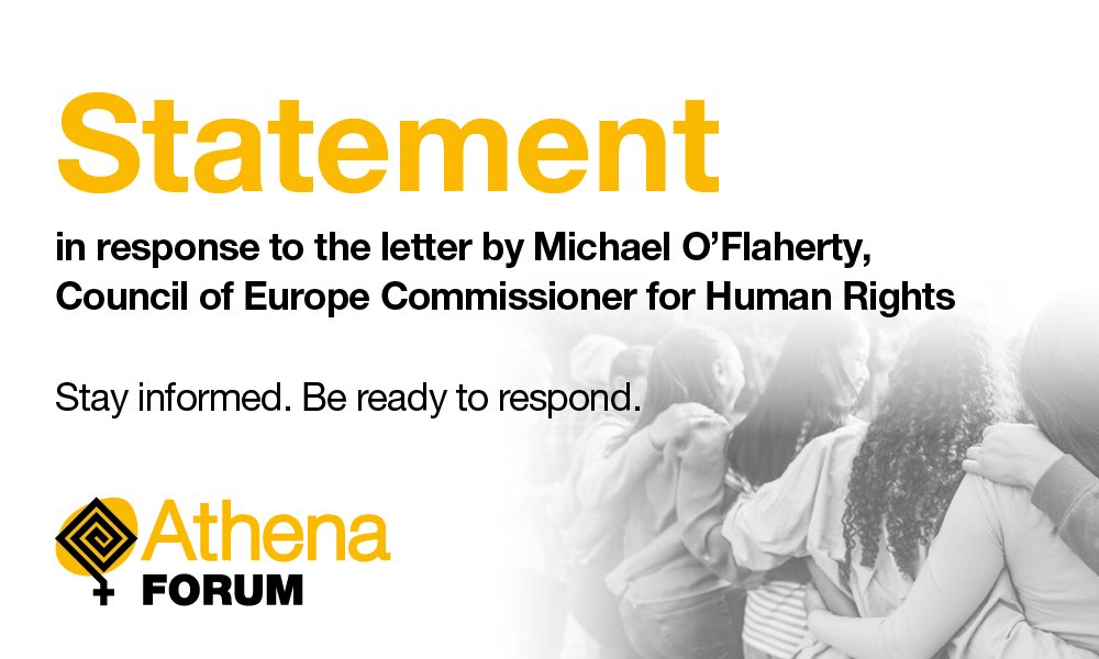 AthenaForumEU's tweet image. We have responded to the letter by CoE Commissioner for Human Rights, Michael O‘Flaherty, on the UK Supreme Court ruling. His remarks could undermine women’s rights and judicial independence in the UK. ⬇️
athena-forum.eu/publications/s…