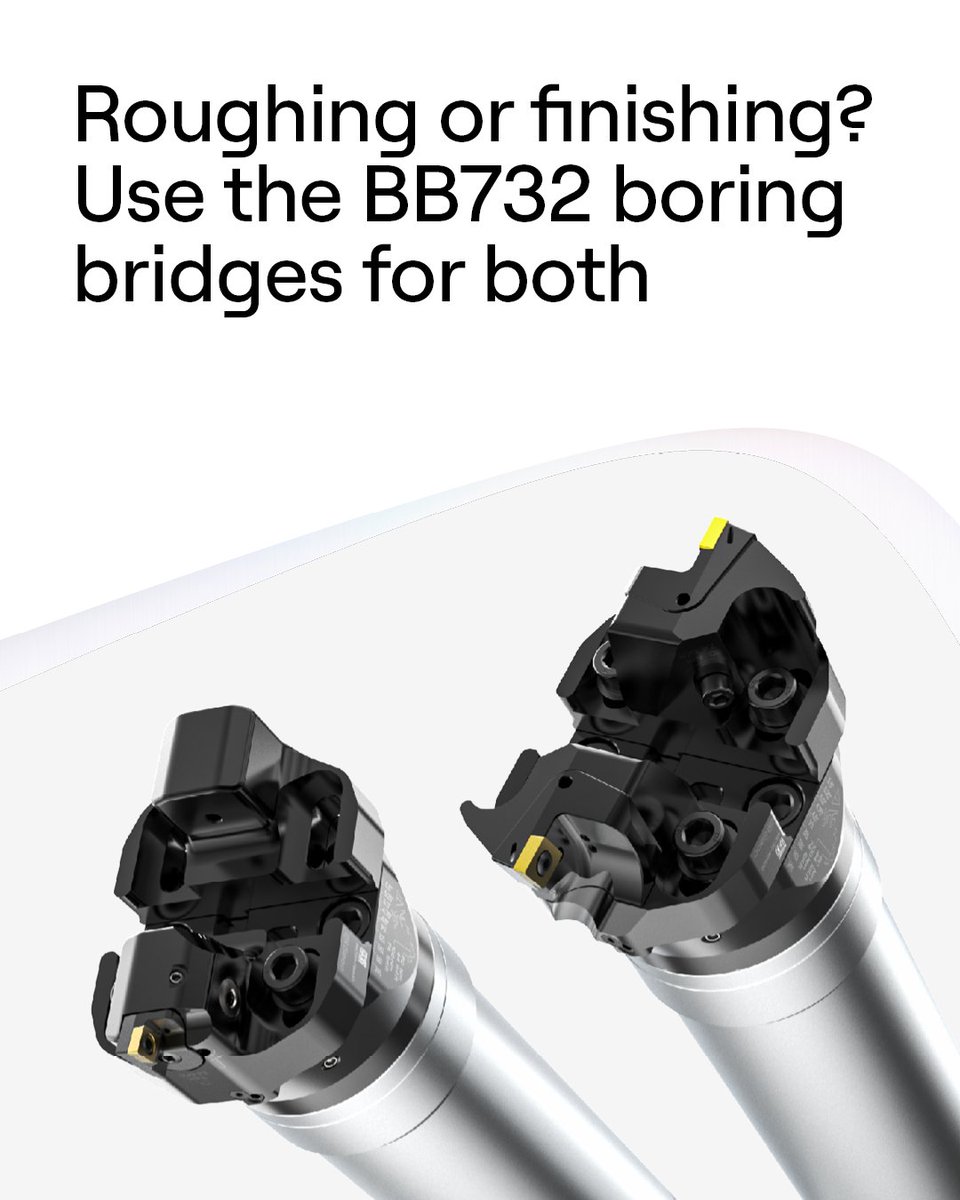 One Boring Bridge for roughing and finishing 👉ow.ly/ljKt50XbHct