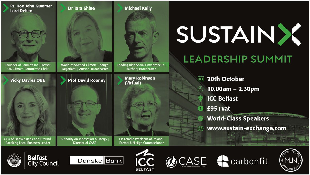 The team at Sustainable NI will be exhibiting at the #SustainX Summit on Monday 20th October at the ICC Belfast - come say hello if you're there. 

For more info see sustain-exchange.com