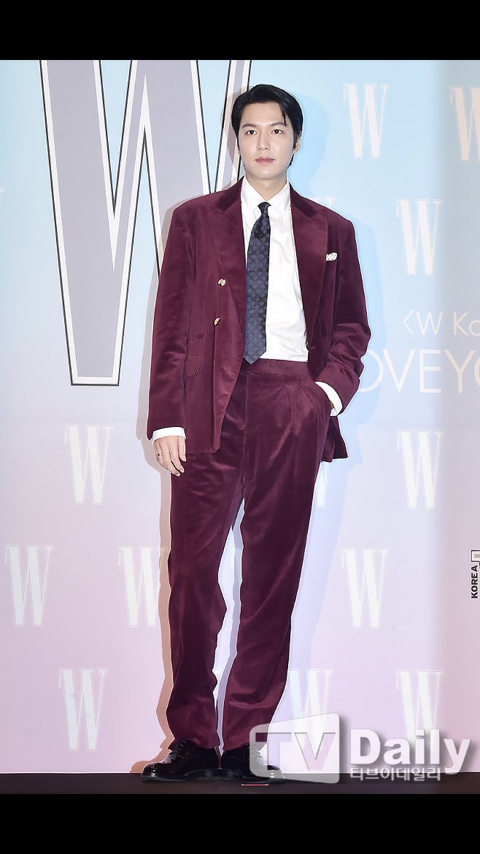 #LeeMinHo , 'Visual That Exudes Elegance' Adds a Spoonful of Sophistication with a Burgundy Velvet Suit (W Korea Breast Cancer Awareness Campaign)