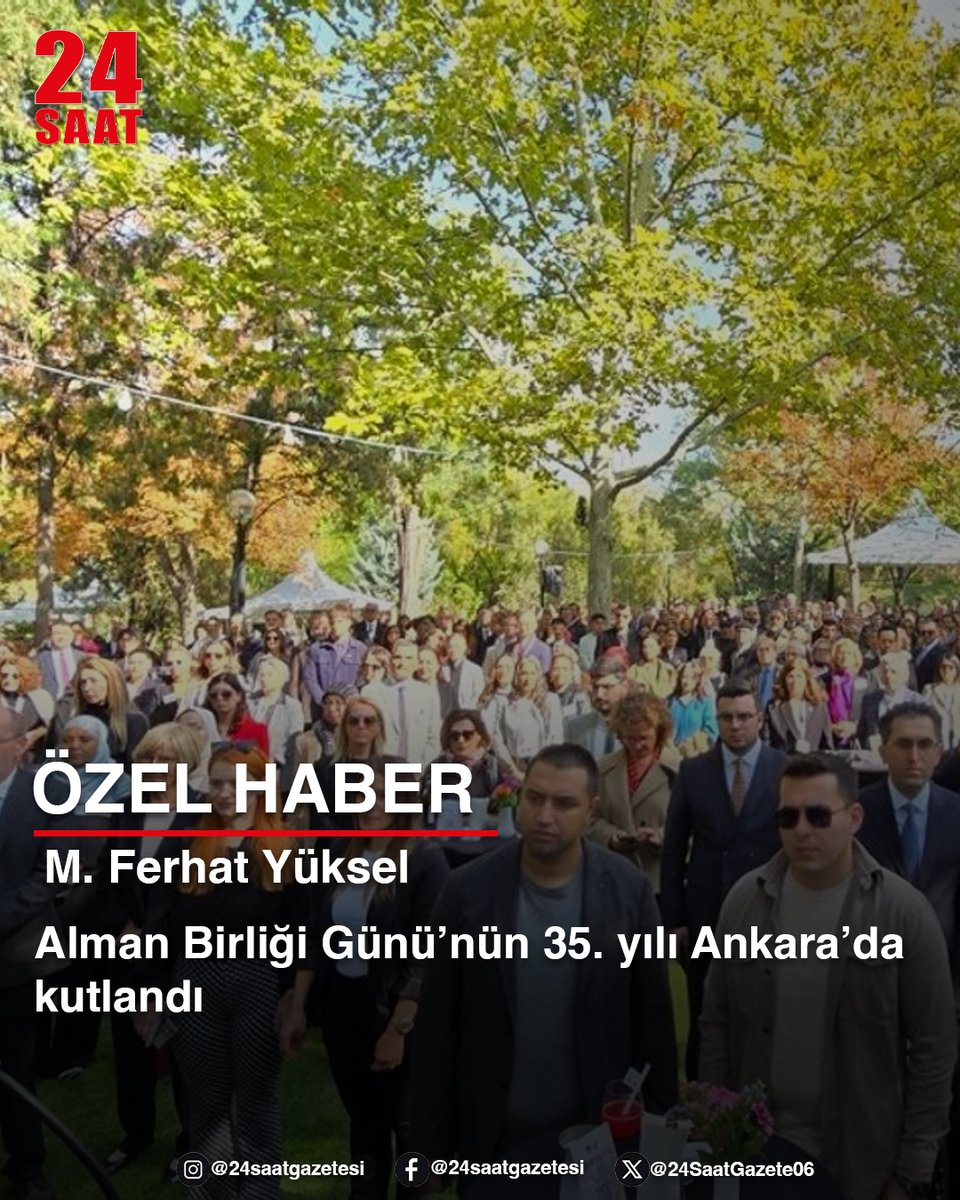 24SaatGazete06's tweet image. ÖZEL HABER | M. Ferhat Yüksel

Alman Birliği Günü’nün 35. yılı Ankara’da kutlandı

24saatgazetesi.com/alman-birligi-…

#AlmanBirliğiGünü #GermanyUnityDay #Ankara #AlmanyaBüyükelçiliği