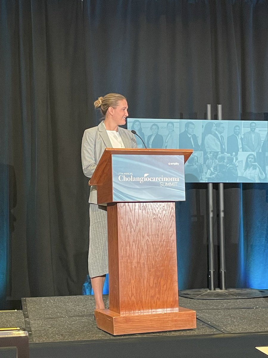 kspencer725's tweet image. I was honored to chair the 2025 Annual #Cholangiocarcinoma Summit where we heard about the newest innovations in the field. And @Perlmutter_CC was well represented! Dr Brock Hewitt & Sarah Johnston on histotripsy & nutrition 🍎 in patients with CCA.