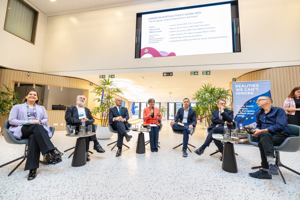 europanostra's tweet photo. 👏 A huge thank you to everyone who participated in today's European Heritage #PolicyAgora, co-hosted by the @Europarl_EN.
Your expertise & commitment are greatly valued!
#InvestinWhatMatters #EuropeanCulturalHeritageSummit #EuropeanHeritageSummit2025 https://t.co/mxbb4xld45