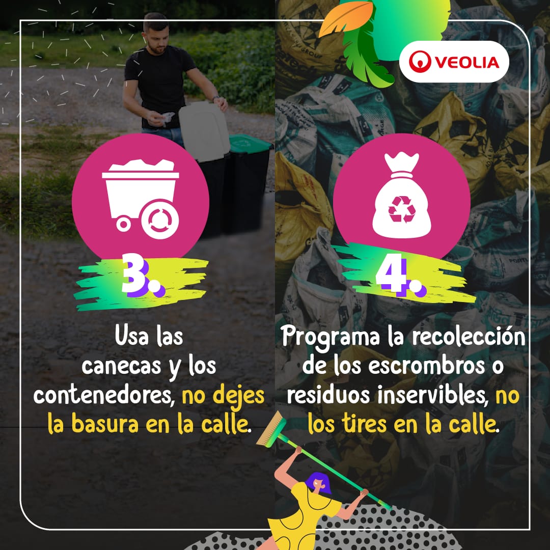 Cartageneros, les recordamos que con Cultura Ciudadana le sacamos brillo a Cartagena ✨️ 💛 a continuación consejos prácticos para hacer una correcta disposición de los residuos #TransformaciónEcológica ♻️ 🍃 👉