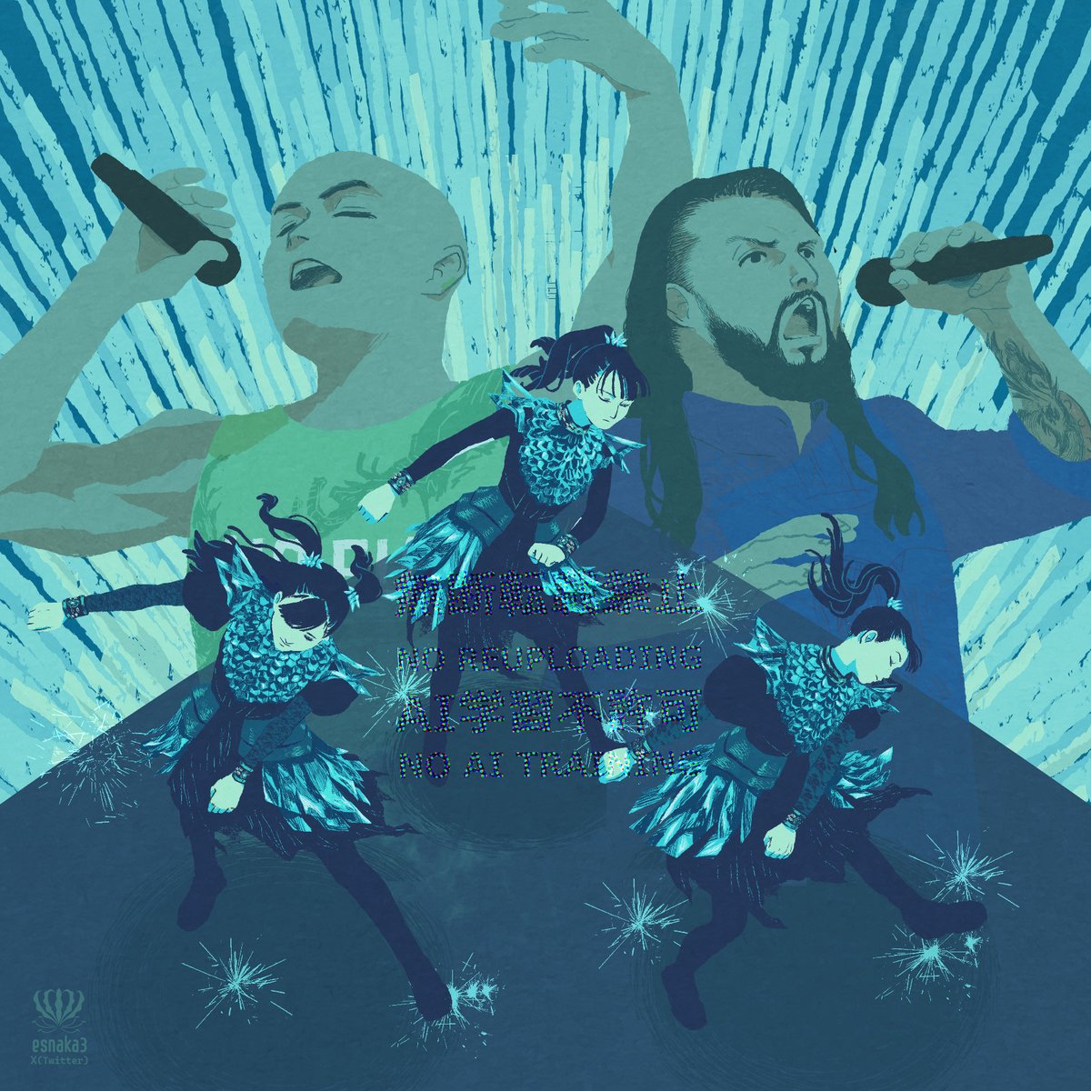 Kon! Kon!のヒンディー語パート（1回目）の勢いあるダンスが好きで、ラップの歌詞がパワフルなのも良くて頑張りました！難しかったー。
#babymetal_fanart