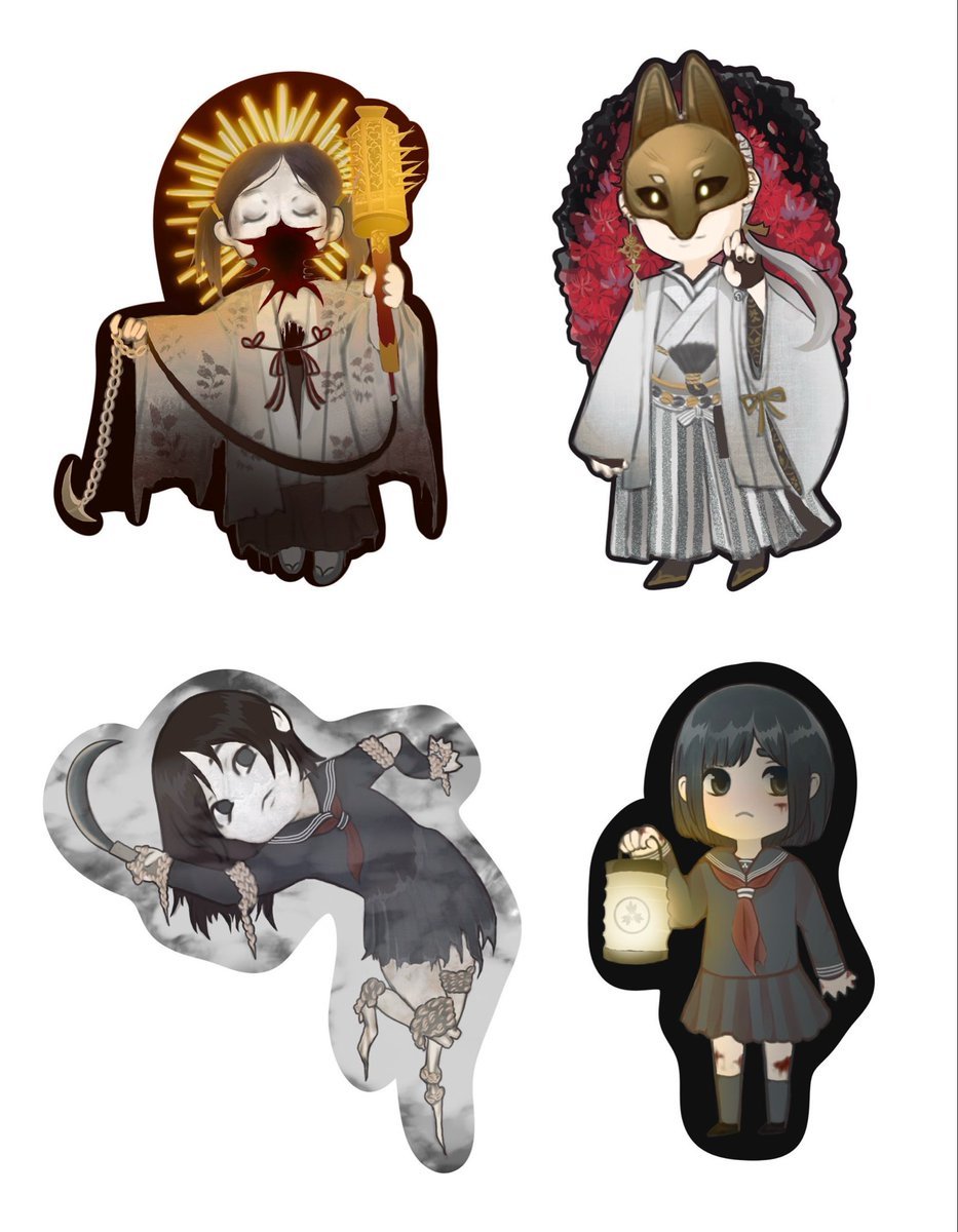 BinkiStudio's tweet image. Some Silent Hill F stickers I’ll be selling soon ❤️ 
#silenthillf #hinakoshimizu #silenthill