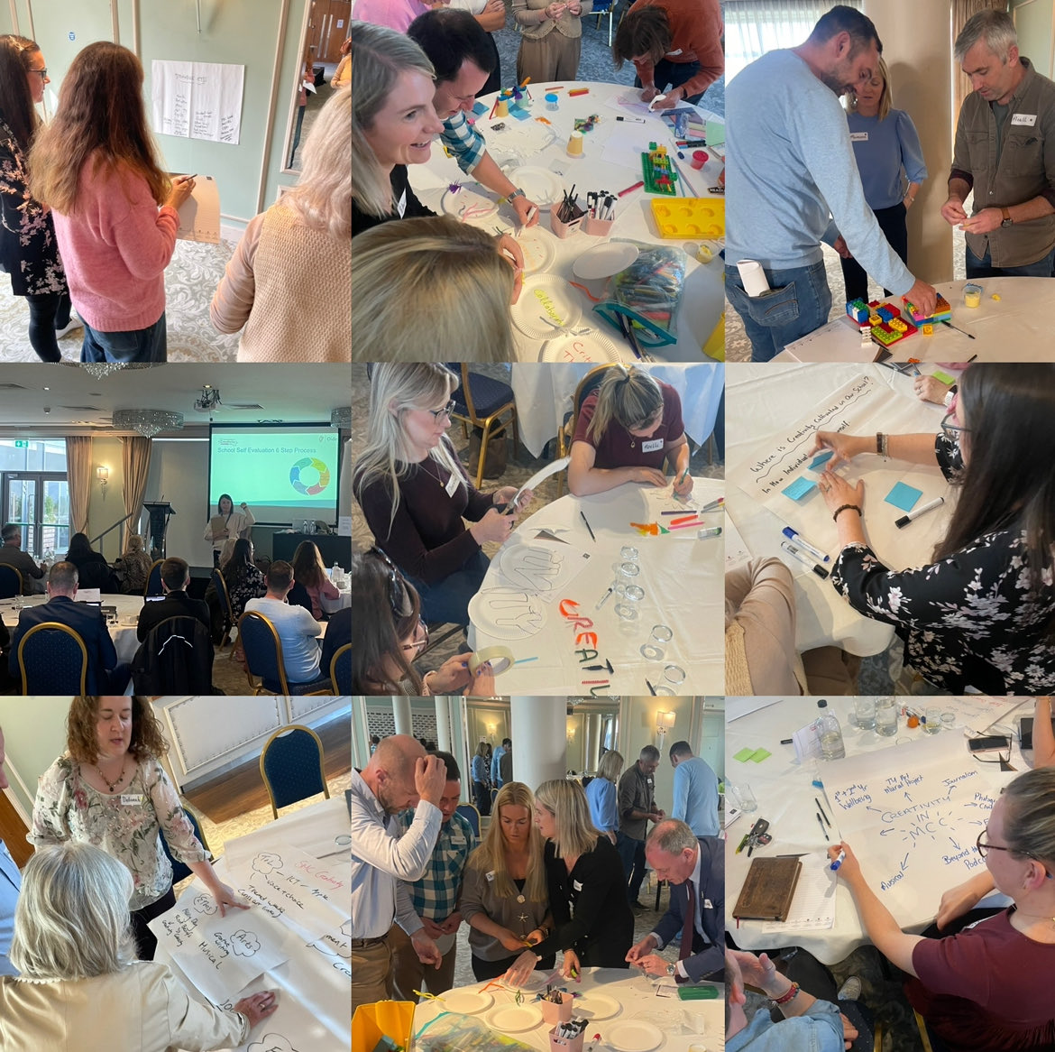 Great discussions and energy from this year’s School of Excellence in Creativity Award (SECA) school teams online yesterday! 

Sharing some highlights from our recent face-to-face gathering in Laois too 👏📸 <a href="/oide_Ireland/">Oide Schools' Support Service, Ireland</a> <a href="/Oide_Leadership/">Oide Leadership</a> #creativepedagogy  #creativespaces