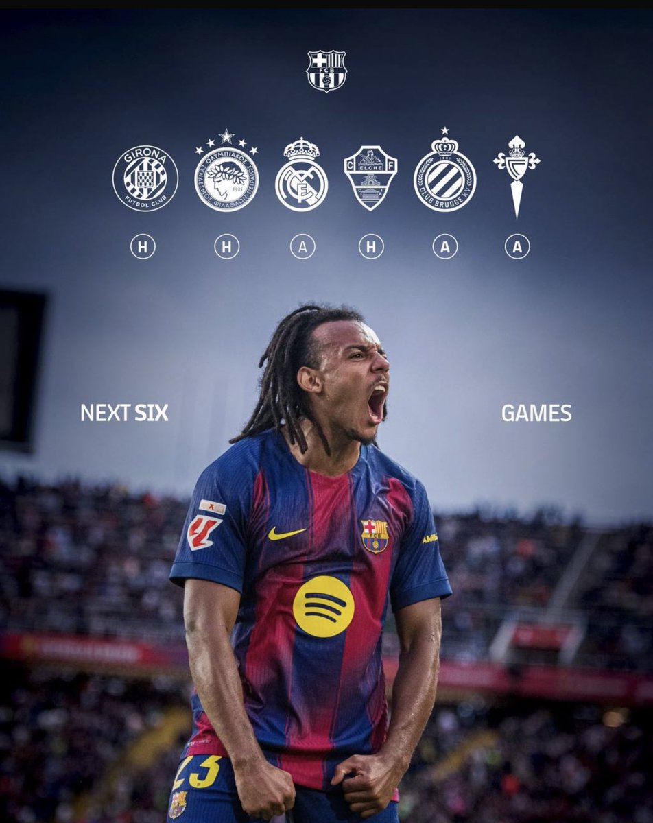 GOOD MORNING CULERS🤎💙 
Here are our next six matches. How many do you think we'll win?