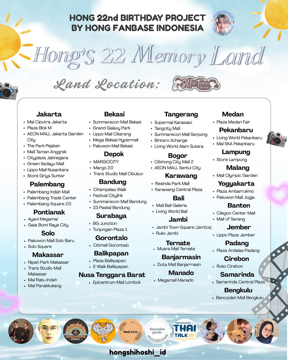 hongshihoshi_id's tweet photo. 🎥 𝐇𝐎𝐍𝐆'𝐬 𝟐𝟐 𝐌𝐄𝐌𝐎𝐑𝐘 𝐋𝐀𝐍𝐄 💿

Every smile, every frame — a piece of memory we’ll treasure forever🎞️

Share your memorable moment with the frame!🩵

📍 @selfietimeid 
📅 18–31 Oktober 2025

#Hong22MemoryLane
#hongshihoshi #LYKN https://t.co/vdabggCAR9