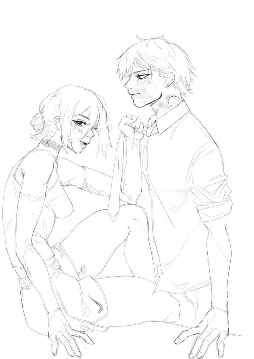 Fishkeeper10's tweet photo. Denji x Reze 
Love bites https://t.co/mc5aSiP9JX