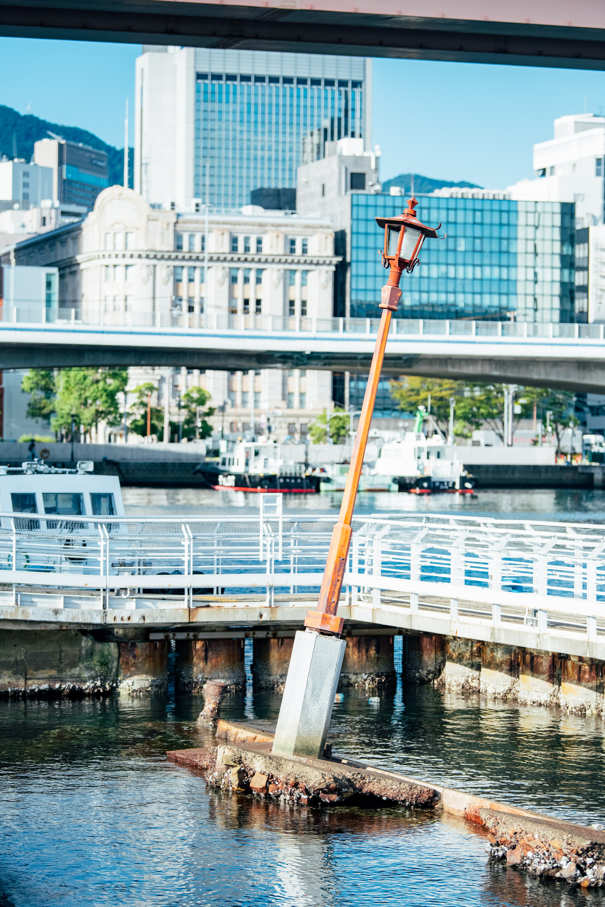 神戸風景 観覧車とビル群の夕景 神戸メリケンパーク 兵庫県[01495027447