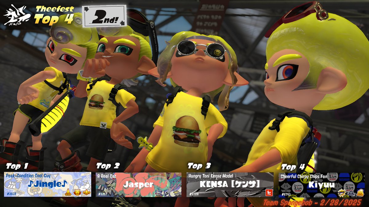 InkSlip2024's tweet image. We've got a few more photoshoots to do! Coming up, it's our MVP pictures for our Splatoon x Spongebob fan-made collab. #Splatfest