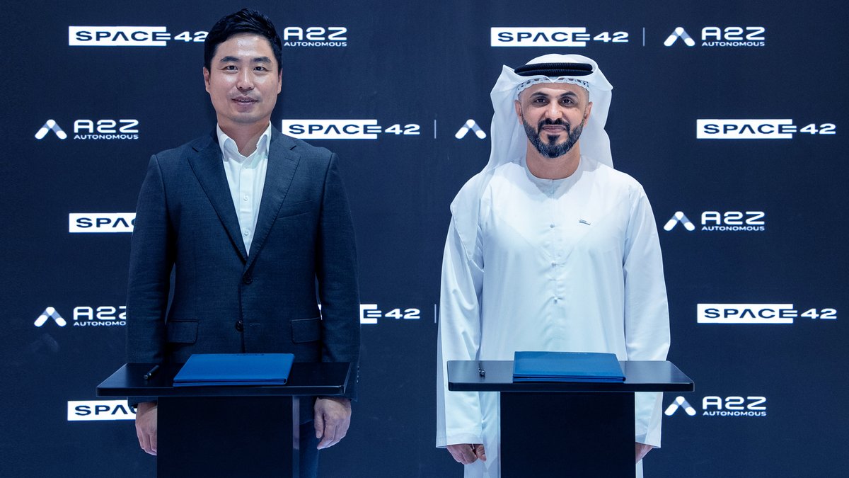 space42ai's tweet image. Space42 and Autonomous A2Z, South Korea’s leading #autonomousdriving company, have signed a Memorandum of Understanding (MoU) to establish an #AbuDhabi-based joint venture, to deploy and commercialize Level-4 autonomous-driving solutions in the Middle East and Africa. This builds…