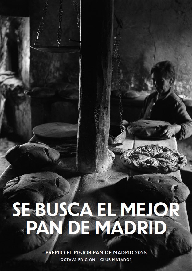 clubmatador's tweet photo. El Club Matador convoca la octava edición de El mejor pan de Madrid. 

Toda la información en https://t.co/IyKBMaabLc

Imagen: © Català – Roca, VEGAP, Madrid, 2025 https://t.co/4Mz8fUKZeC