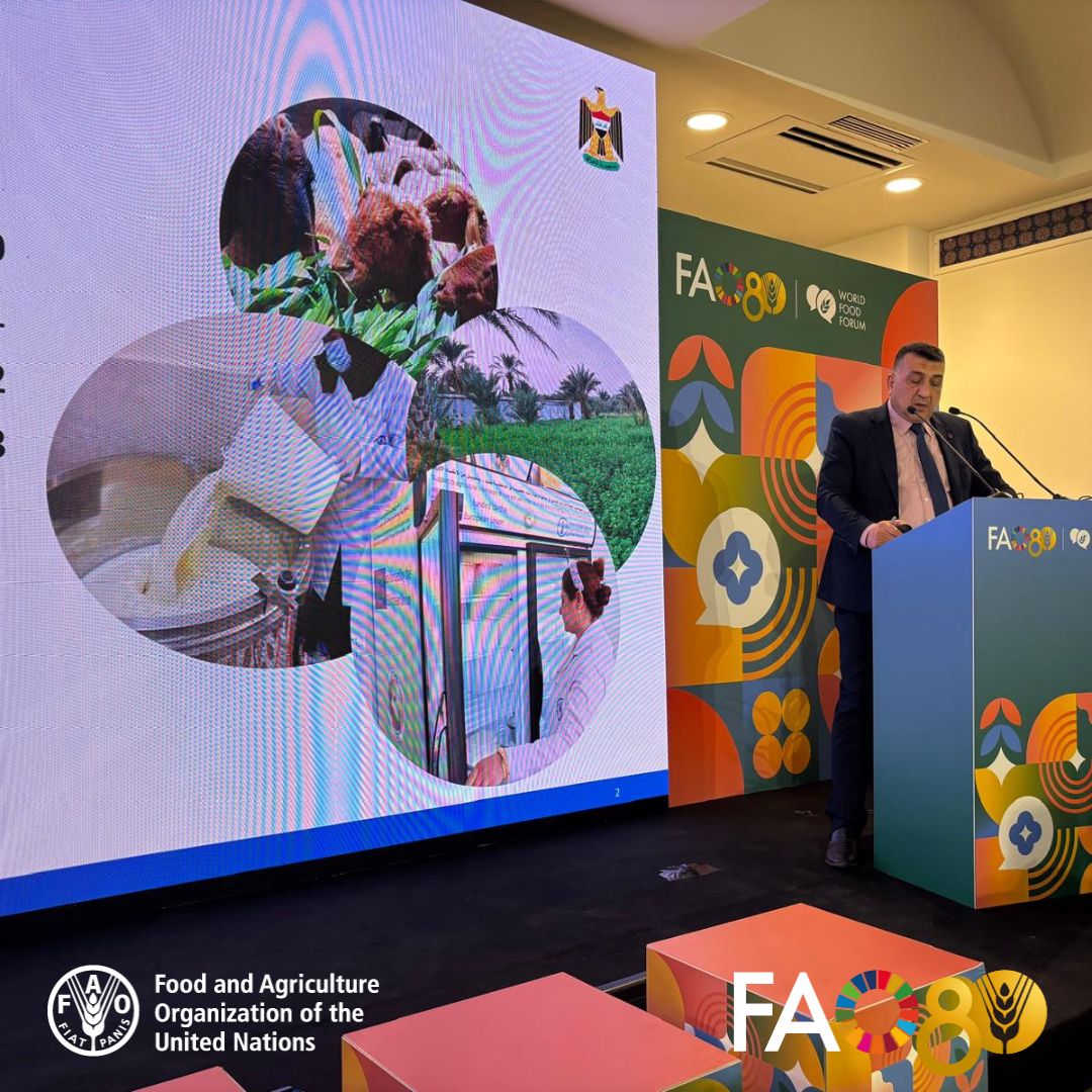 🌴 #Iraq 🇮🇶unlocks investment in its iconic date palm sector.
🌱 100% self-sufficient
📦 High demand
🌍 Growing exports
With <a href="/FAO/">Food and Agriculture Organization</a> and partners, Iraq modernizes cultivation, processing, &amp; packaging for a globally competitive value chain.
#WFF2025