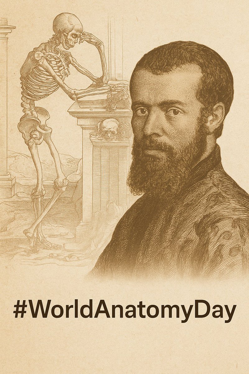 🩺📜 Un día como hoy, 15 de octubre de 1564, moría Andries Wytinck van Wesel, más conocido como Andrés Vesalio, el médico flamenco que revolucionó la anatomía.

Autor de “De humani corporis fabrica” (1543), el libro que cambió para siempre la forma de estudiar el cuerpo humano.