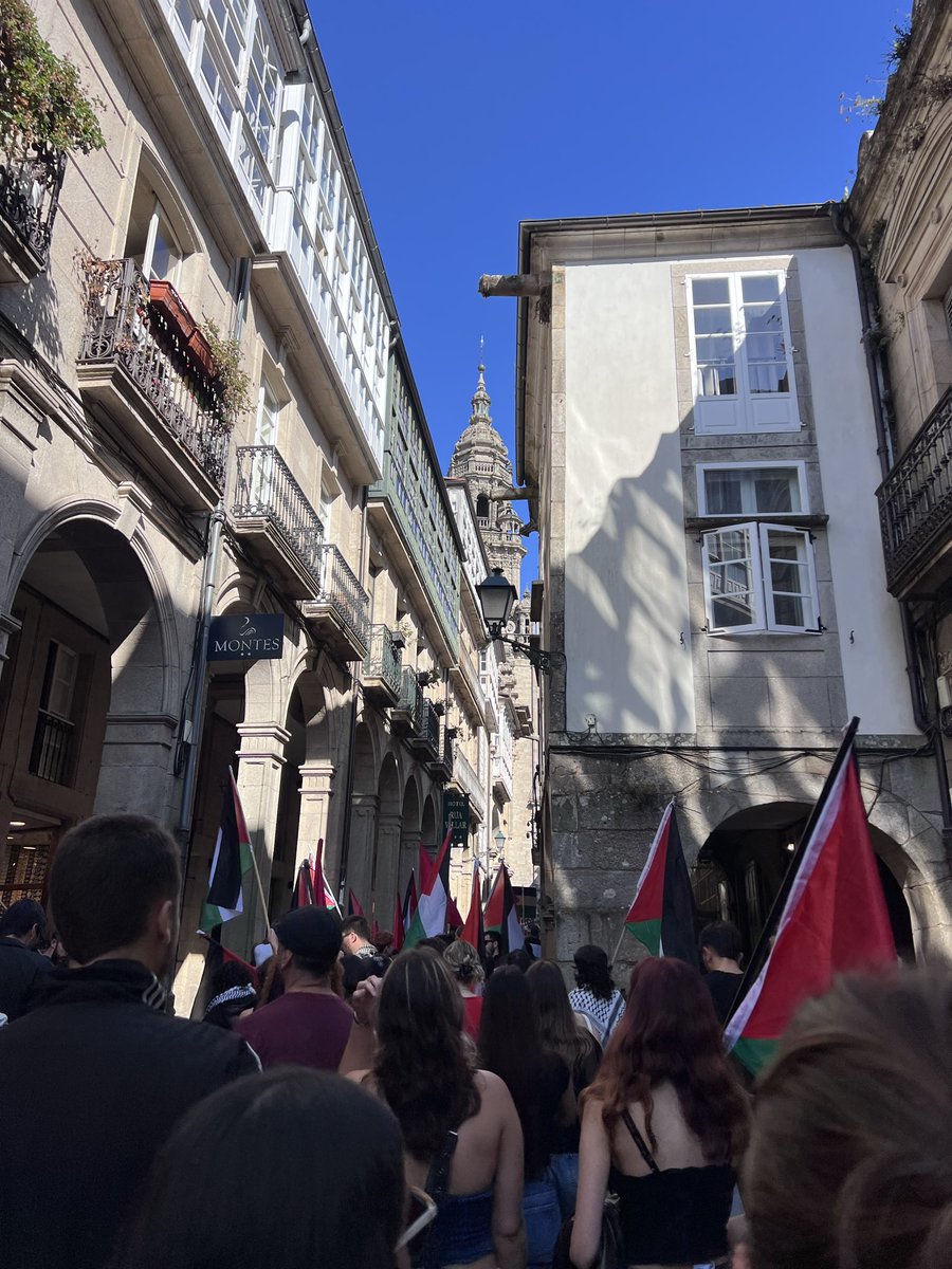Hoxe en Compostela. Dende o río ata o mar, Palestina vencerá ✊🇵🇸